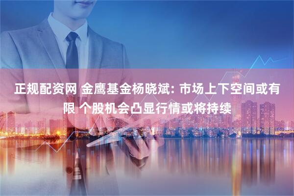正规配资网 金鹰基金杨晓斌: 市场上下空间或有限 个股机会凸显行情或将持续