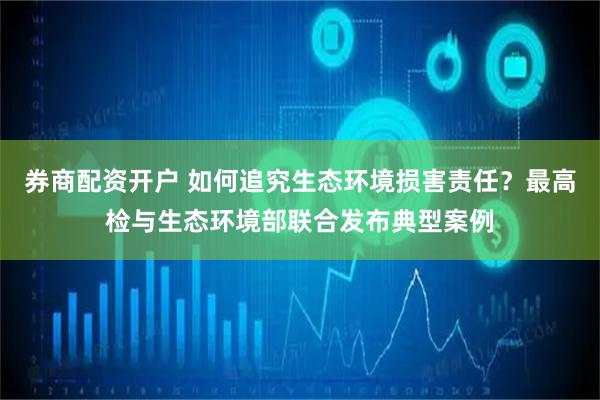 券商配资开户 如何追究生态环境损害责任？最高检与生态环境部联合发布典型案例
