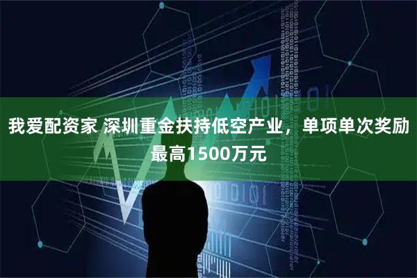 我爱配资家 深圳重金扶持低空产业,单项单次奖励最高1500万元